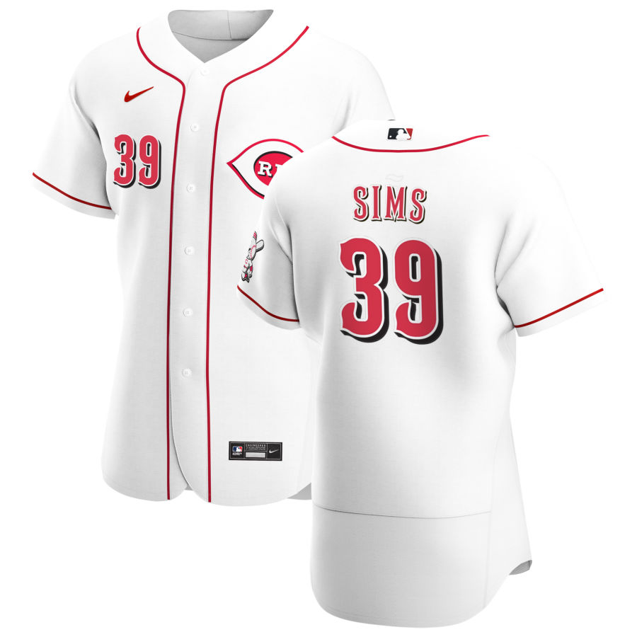 Cincinnati Reds #39 Lucas Sims Men Nike White Home 2020 Authentic Player MLB Jersey->cincinnati reds->MLB Jersey